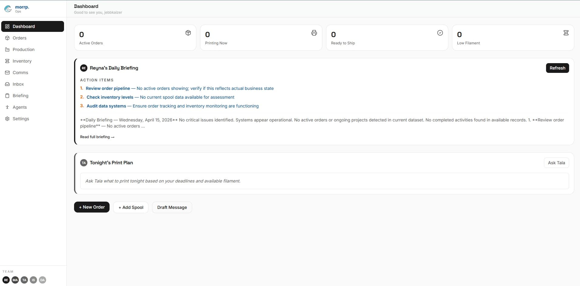 Morrp Ops — AI Operations Platform screenshot 1